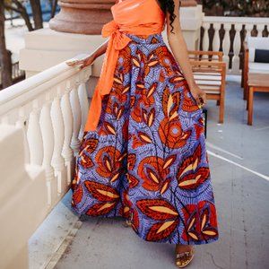 NWT Francis + Benedict Size L Maxi Skirt "Transformation"